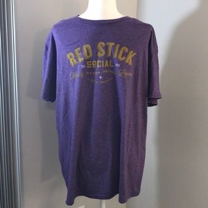 Graphic Tee purple and Gold Red Stick Baron Rouge